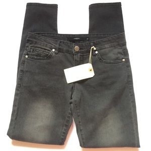 Harper Gray Black Faded Distressed Skinny Jeans